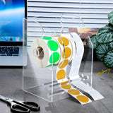 Maxbell Adjustable Label Dispenser Rack Clear Sticker Holder for Home School Desktop