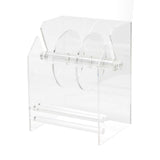 Maxbell Adjustable Label Dispenser Rack Clear Sticker Holder for Home School Desktop