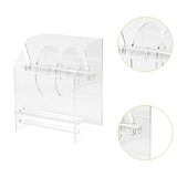 Maxbell Adjustable Label Dispenser Rack Clear Sticker Holder for Home School Desktop