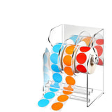 Maxbell Adjustable Label Dispenser Rack Clear Sticker Holder for Home School Desktop