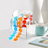 Maxbell Adjustable Label Dispenser Rack Clear Sticker Holder for Home School Desktop