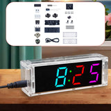 Maxbell DIY Digital Clock Kit Professional Soldering Practice for Dorm Bedroom Cafes with cover