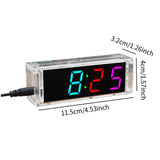 Maxbell DIY Digital Clock Kit Professional Soldering Practice for Dorm Bedroom Cafes with cover