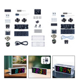 Maxbell DIY Digital Clock Kit Professional Soldering Practice for Dorm Bedroom Cafes with cover