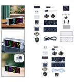Maxbell DIY Digital Clock Kit Professional Soldering Practice for Dorm Bedroom Cafes with cover
