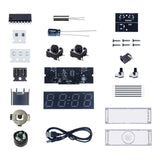 Maxbell DIY Digital Clock Kit Professional Soldering Practice for Dorm Bedroom Cafes with cover