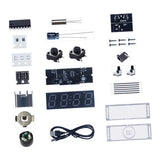 Maxbell DIY Digital Clock Kit Professional Soldering Practice for Dorm Bedroom Cafes with cover