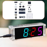 Maxbell DIY Digital Clock Kit Professional Soldering Practice for Dorm Bedroom Cafes with cover