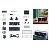 Maxbell DIY Digital Clock Kit Professional Soldering Practice for Dorm Bedroom Cafes with cover