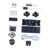 Maxbell DIY Digital Clock Kit Professional Soldering Practice for Dorm Bedroom Cafes without cover