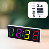 Maxbell DIY Digital Clock Kit Professional Soldering Practice for Dorm Bedroom Cafes without cover