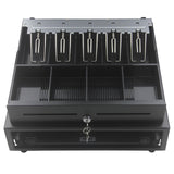 Maxbell Cash Box with Key Lock Money Register Drawer for Supermarket Business Office