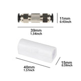 Maxbell PTFE feed Tube Connector Replacement Quick Plug Pneumatic Connector for Home
