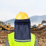 Maxbell Hard Hat Sun Shade Sunproof Neck Shade for Women Men Summer Building Workers Dark Blue 35cmx50cm