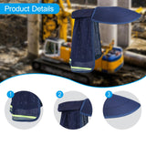 Maxbell Hard Hat Sun Shade Sunproof Neck Shade for Women Men Summer Building Workers Dark Blue 35cmx50cm