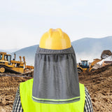 Maxbell Hard Hat Sun Shade Sunproof Neck Shade for Women Men Summer Building Workers Gray 35cmx50cm