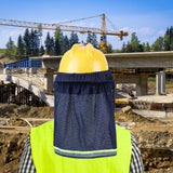 Maxbell Hard Hat Sun Shade Sunproof Neck Shade for Women Men Summer Building Workers Dark Blue 40cmx50cm