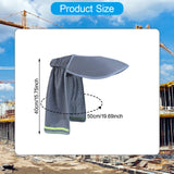 Maxbell Hard Hat Sun Shade Sunproof Neck Shade for Women Men Summer Building Workers Gray 40cmx50cm