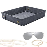 Maxbell Valet Tray Foldable Display Key Storage Plate for Necklace Perfumes Bracelet