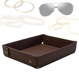 Maxbell Valet Tray Foldable Display Key Storage Plate for Necklace Perfumes Bracelet