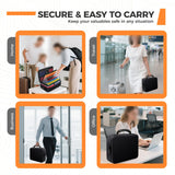 Maxbell Fireproof Document Bag with Lock Organizer Box for Album Laptop Certificates Style A