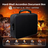 Maxbell Fireproof Document Bag with Lock Organizer Box for Album Laptop Certificates Style A