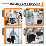 Maxbell Fireproof Document Bag with Lock Organizer Box for Album Laptop Certificates Style B