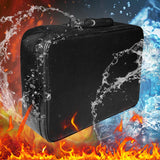 Maxbell Fireproof Document Bag with Lock Organizer Box for Album Laptop Certificates Style B
