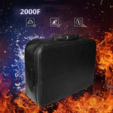 Maxbell Fireproof Document Bag with Lock Organizer Box for Album Laptop Certificates Style B