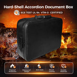 Maxbell Fireproof Document Bag with Lock Organizer Box for Album Laptop Certificates Style B