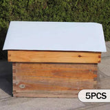 Maxbell 5 Pieces Beehive Cover Rainproof Cloth 50x60 cm Tear Resistant PVC Protector White