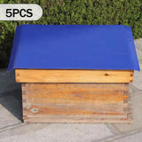 Maxbell 5 Pieces Bee Hive Lid Rainproof Cloth Easy to Install Beekeeping Accessories Blue