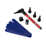 Maxbell Pocket Otoscope Kit Reusable for Nurse, Adults, Kids Versatile Ear Care Tool Red