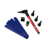 Maxbell Pocket Otoscope Kit Reusable for Nurse, Adults, Kids Versatile Ear Care Tool Red