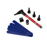 Maxbell Pocket Otoscope Kit Reusable for Nurse, Adults, Kids Versatile Ear Care Tool Red