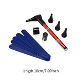 Maxbell Pocket Otoscope Kit Reusable for Nurse, Adults, Kids Versatile Ear Care Tool Red