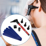 Maxbell Pocket Otoscope Kit Reusable for Nurse, Adults, Kids Versatile Ear Care Tool Red