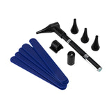 Maxbell Pocket Otoscope Kit Reusable for Nurse, Adults, Kids Versatile Ear Care Tool Black