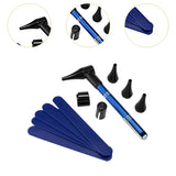 Maxbell Pocket Otoscope Kit Reusable for Nurse, Adults, Kids Versatile Ear Care Tool Blue