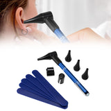 Maxbell Pocket Otoscope Kit Reusable for Nurse, Adults, Kids Versatile Ear Care Tool Blue