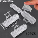 Maxbell 60 Pieces Cable Label Boxes with Ties Portable Clear Cable Management Holder