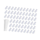 Maxbell 60 Pieces Cable Label Boxes with Ties Portable Clear Cable Management Holder