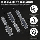 Maxbell 60 Pieces Cable Label Boxes with Ties Portable Clear Cable Management Holder