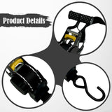 Maxbell Auto Retractable Ratchet Strap Adjustable Furniture Trip Heavy Duty Tie Down