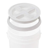 Maxbell Honey Bucket with Gate Pail Multifunction Dispenser Farm Extractor Equipment White