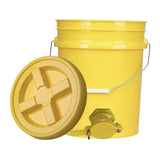 Maxbell Honey Bucket with Gate Pail Multifunction Dispenser Farm Extractor Equipment Yellow