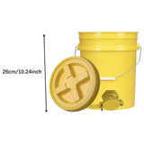 Maxbell Honey Bucket with Gate Pail Multifunction Dispenser Farm Extractor Equipment Yellow