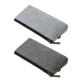 Maxbell Pencil Pouch Zipper Multipurpose Stationery Pouch for Kids Children Students Light Gray