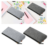 Maxbell Pencil Pouch Zipper Multipurpose Stationery Pouch for Kids Children Students Light Gray