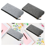 Maxbell Pencil Pouch Zipper Multipurpose Stationery Pouch for Kids Children Students Light Gray